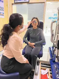 Real visual acuity testing at Vision Concern Lazimpat