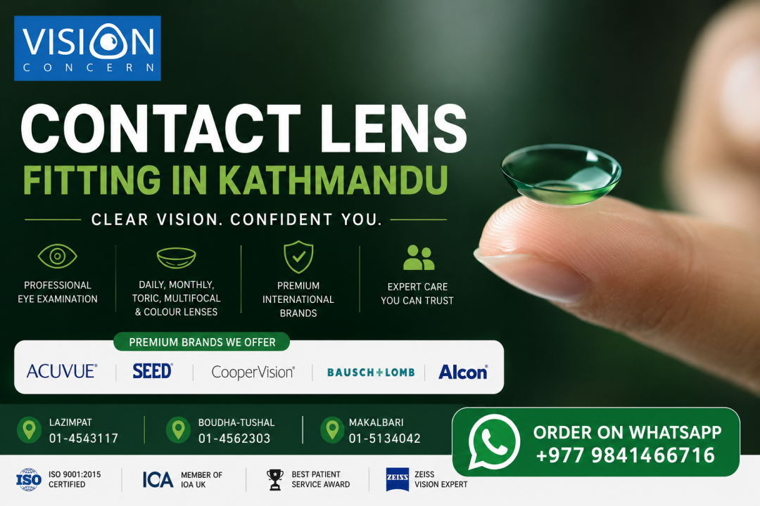 Contact Lens Fitting in Kathmandu | Why You Should Never Buy Contact Lenses Without an Eye Examination