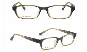 Olive Crystal 003 Rectangular Optical Frame