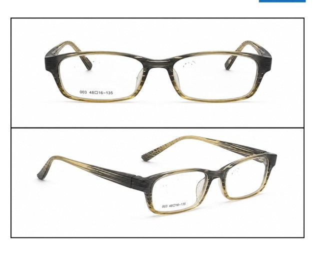 Olive Crystal 003 Rectangular Optical Frame