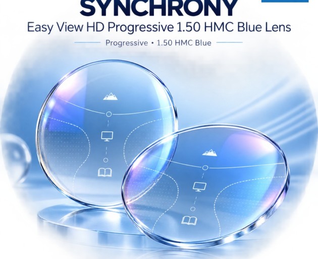 SYNCHRONY Easy View HD Progressive 1.50 HMC Blue Lens