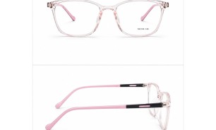 Crystal Pink Transparent Square Optical Frame 52-18-145