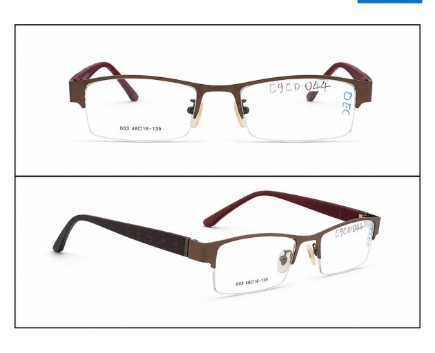 OEC 003 Brown Semi-Rimless Optical Frame