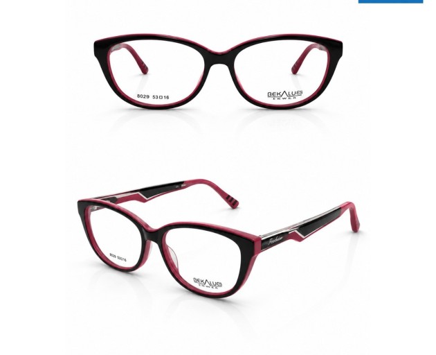 Bekalues 8029 Black Pink Cat-Eye Optical Frame