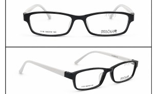 Bekalub 1119 Black White Rectangular Optical Frame