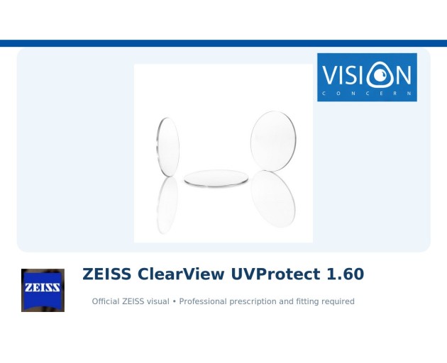 ZEISS ClearView UVProtect 1.60
