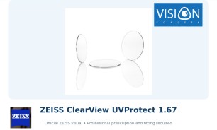 ZEISS ClearView UVProtect 1.67