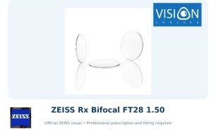 ZEISS Rx Bifocal FT28 1.50