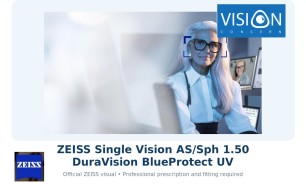 ZEISS Single Vision AS/Sph 1.50 DuraVision BlueProtect UV