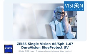 ZEISS Single Vision AS/Sph 1.67 DuraVision BlueProtect UV
