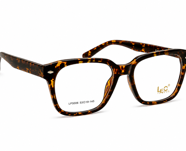 LEO LP5006 Tortoiseshell Square Eyeglass Frame 53-19-145