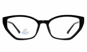 unisex geometric cat-eye computer glasses with anti-blue light blocking lenses