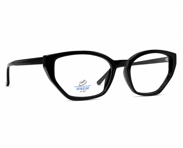 unisex geometric cat-eye computer glasses with anti-blue light blocking lenses