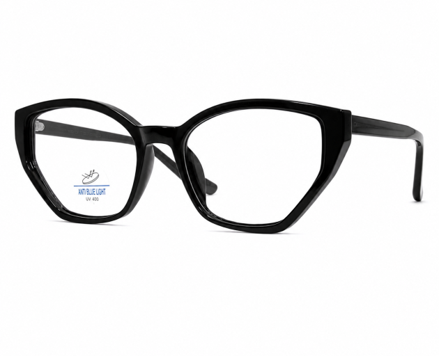 unisex geometric cat-eye computer glasses with anti-blue light blocking lenses