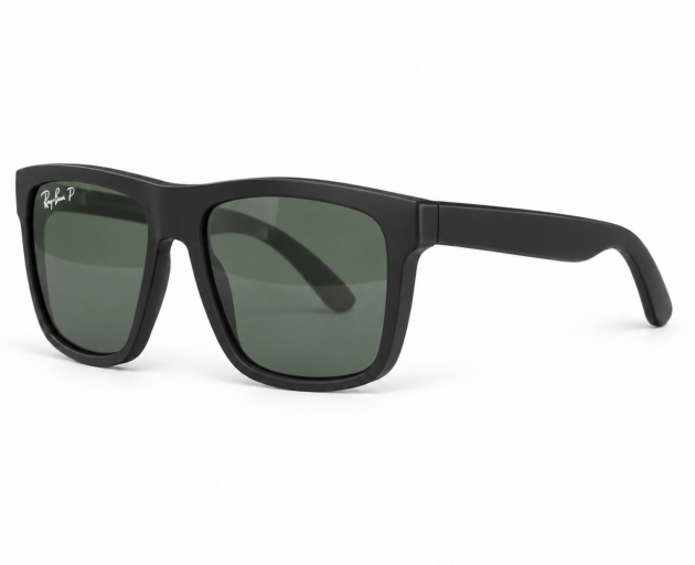 Ray-Ban P Polarized Sunglasses – Black Frame with Green-Grey Lenses