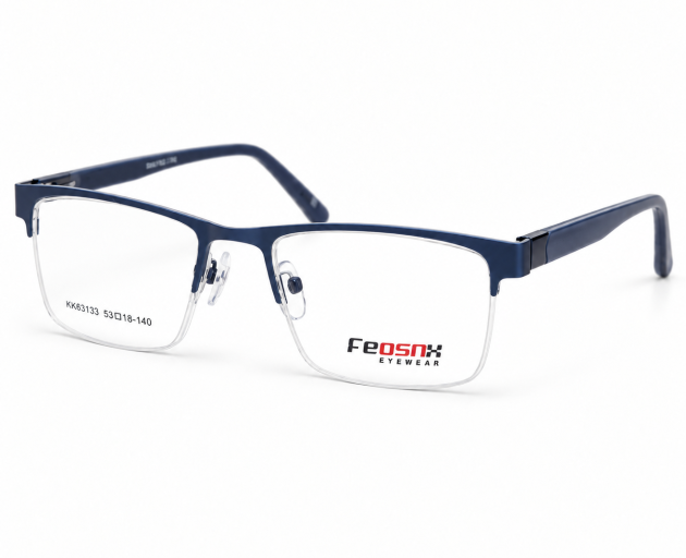 Feosix Eyewear Mettle halp rimless