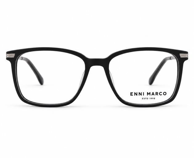 Enni Marco Black Rectangular Optical Frame