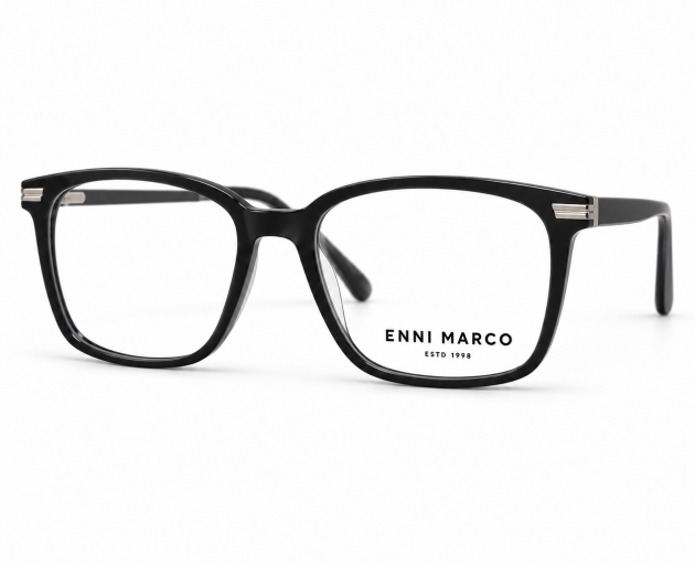 Enni Marco Black Rectangular Optical Frame