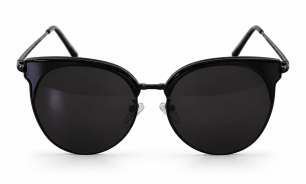 Black Cat-Eye Sunglasses – Dark Smoke Lenses