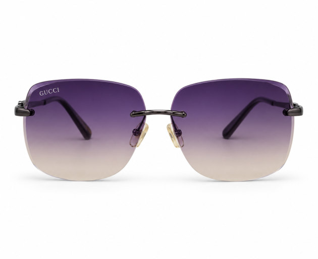 Gucci Rimless Purple Gradient Sunglasses for Women