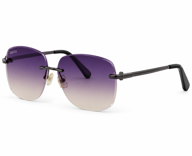 Gucci Rimless Purple Gradient Sunglasses for Women