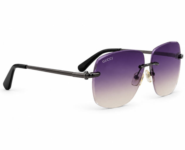 Gucci Rimless Purple Gradient Sunglasses for Women