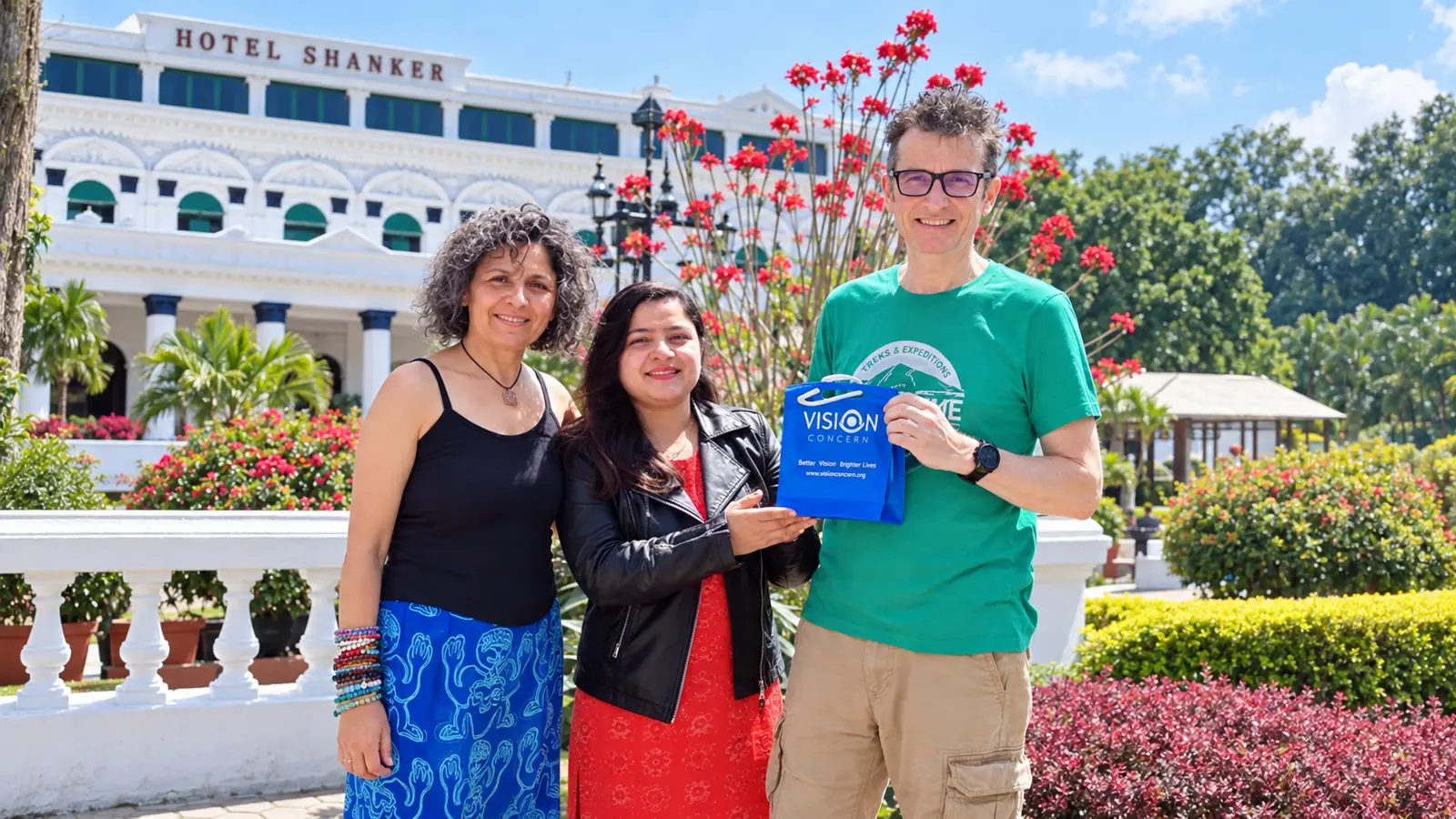 International visitors with Vision Concern team at Hotel Shanker Kathmandu